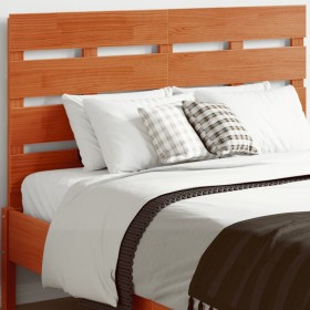 Wax brown solid pine wood bed headboard 135 cm by , Headboards and footboards - Ref: Foro24-844451, Price: 48,99 €, Discount: %