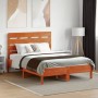 Cabecero de cama madera maciza de pino marrón cera 135 cm de , Cabeceros y pies de cama - Ref: Foro24-844451, Precio: 47,35 €...