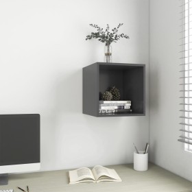 Gray plywood wall cabinet 37x37x37 cm by , Shelves and shelves - Ref: Foro24-805450, Price: 29,99 €, Discount: %