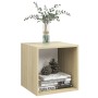 Wall-mounted cabinet, 4 units, white oak plywood, 37x37x37cm by , Shelves and shelves - Ref: Foro24-805461, Price: 92,30 €, D...