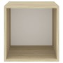 Wall-mounted cabinet, 4 units, white oak plywood, 37x37x37cm by , Shelves and shelves - Ref: Foro24-805461, Price: 92,30 €, D...