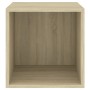 Wall cabinet 2 units plywood oak 37x37x37 cm by , Shelves and shelves - Ref: Foro24-805454, Price: 61,84 €, Discount: %