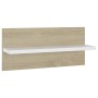 Wall shelves 4 units white and Sonoma oak 40x11.5x18 cm by , Shelves and shelves - Ref: Foro24-807308, Price: 30,75 €, Discou...