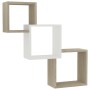 White oak plywood cube wall shelf 68x15x68 cm by , Shelves and shelves - Ref: Foro24-800275, Price: 33,99 €, Discount: %