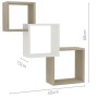 White oak plywood cube wall shelf 68x15x68 cm by , Shelves and shelves - Ref: Foro24-800275, Price: 33,99 €, Discount: %