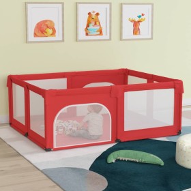 Baby playpen with 2 doors, red Oxford fabric by , Baby Playpens - Ref: Foro24-10310, Price: 122,99 €, Discount: %