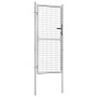 Puerta de jardín de acero galvanizado plateado 105x225 cm de vidaXL, Puertas de jardín - Ref: Foro24-144759, Precio: 245,05 €...