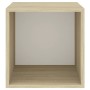 Wall cabinet 2 units white wood and sonoma oak 37x37x37 cm by , Shelves and shelves - Ref: Foro24-805460, Price: 48,48 €, Dis...