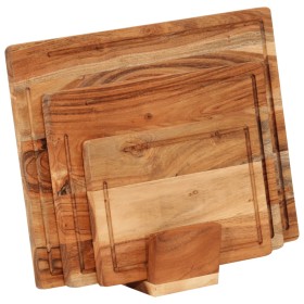 Chopping board set with support 3 pcs solid acacia wood by , Chopping boards - Ref: Foro24-356963, Price: 49,43 €, Discount: %