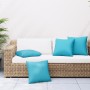 Decorative cushions 4 pcs turquoise fabric 60x60 cm by , Cushions - Ref: Foro24-360424, Price: 59,75 €, Discount: %