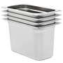 Gastronorm trays 4 units GN 1/3 200 mm stainless steel by vidaXL, Buckets for steam tables - Ref: Foro24-50897, Price: 56,79 ...