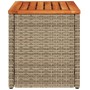 Mesas auxiliares de jardín 2 uds ratán madera beige 55x34x37cm de , Mesas de jardín - Ref: Foro24-366069, Precio: 77,29 €, De...