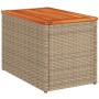 Mesas auxiliares de jardín 2 uds ratán madera beige 55x34x37cm de , Mesas de jardín - Ref: Foro24-366069, Precio: 77,29 €, De...