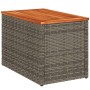 Mesas auxiliares de jardín 2 uds ratán madera gris 55x34x37 cm de , Mesas de jardín - Ref: Foro24-366131, Precio: 79,19 €, De...