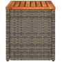 Mesas auxiliares de jardín 2 uds ratán madera gris 55x34x37 cm de , Mesas de jardín - Ref: Foro24-366131, Precio: 79,19 €, De...