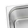 Gastronorm trays 4 units GN 1/3 200 mm stainless steel by vidaXL, Buckets for steam tables - Ref: Foro24-50897, Price: 56,79 ...