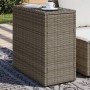 Garten-Beistelltisch mit Glasplatte PE-Rattan grau 58x27,5x55 cm von , Gartentische - Ref: Foro24-366133, Preis: 72,37 €, Rab...