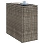 Mesa auxiliar jardín tapa vidrio ratán PE gris 58x27,5x55 cm de , Mesas de jardín - Ref: Foro24-366133, Precio: 72,37 €, Desc...