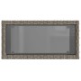 Mesa auxiliar jardín tapa vidrio ratán PE gris 58x27,5x55 cm de , Mesas de jardín - Ref: Foro24-366133, Precio: 72,99 €, Desc...