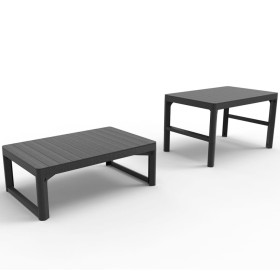 Keter Lyon garden table graphite color 232300 by , Garden tables - Ref: Foro24-420014, Price: 116,62 €, Discount: %