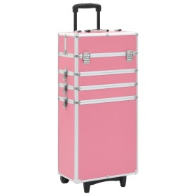 Pink aluminum makeup trolley case by vidaXL, toiletry bags - Ref: Foro24-91816, Price: 103,99 €, Discount: %