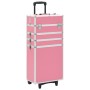 Maletín trolley de maquillaje de aluminio rosa de vidaXL, Neceseres - Ref: Foro24-91816, Precio: 103,99 €, Descuento: %