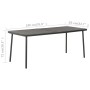 Mesa de jardín de acero gris oscuro 180x83x72 cm de , Mesas de jardín - Ref: Foro24-46632, Precio: 278,99 €, Descuento: %