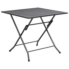 Anthracite steel mesh folding table 80x80x72 cm by , Garden tables - Ref: Foro24-310151, Price: 171,99 €, Discount: %