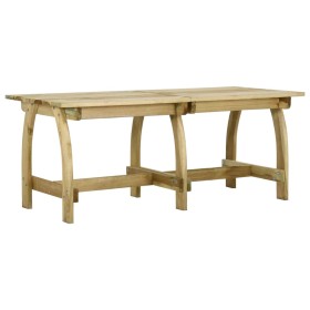 Impregnated pine wood garden table 220x74x75 cm by , Garden tables - Ref: Foro24-318405, Price: 222,83 €, Discount: %