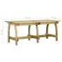 Mesa de jardín de madera de pino impregnada 220x74x75 cm de , Mesas de jardín - Ref: Foro24-318405, Precio: 222,83 €, Descuen...