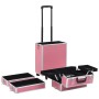 Maletín trolley de maquillaje de aluminio rosa de vidaXL, Neceseres - Ref: Foro24-91816, Precio: 103,99 €, Descuento: %