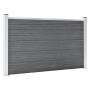 Gray WPC garden fence 353x106 cm by , fence panels - Ref: Foro24-3053247, Price: 379,76 €, Discount: %