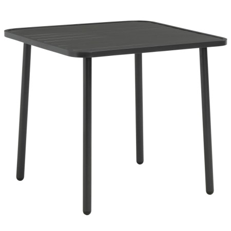 Mesa de jardín de acero gris oscuro 80x80x72 cm de , Mesas de jardín - Ref: Foro24-44258, Precio: 149,99 €, Descuento: %