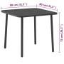 Dark gray steel garden table 80x80x72 cm by , Garden tables - Ref: Foro24-44258, Price: 149,99 €, Discount: %