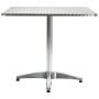 Silver aluminum garden table 80x80x70 cm by , Garden tables - Ref: Foro24-48716, Price: 177,87 €, Discount: %