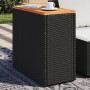 Garden side table with black PE rattan wood top 58x27.5x55 cm by , Garden tables - Ref: Foro24-365983, Price: 62,92 €, Discou...