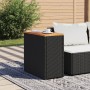 Garden side table with black PE rattan wood top 58x27.5x55 cm by , Garden tables - Ref: Foro24-365983, Price: 62,92 €, Discou...