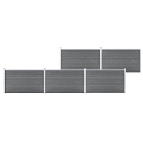 Gray WPC garden fence 872x106 cm by , fence panels - Ref: Foro24-3053250, Price: 848,99 €, Discount: %