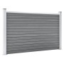 Gray WPC garden fence 872x106 cm by , fence panels - Ref: Foro24-3053250, Price: 876,16 €, Discount: %