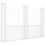 U-shaped gabion basket with 3 iron posts measuring 260x20x200 cm. by , fence panels - Ref: Foro24-151290, Price: 117,99 €, Di...