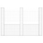 U-shaped gabion basket with 3 iron posts measuring 260x20x200 cm. by , fence panels - Ref: Foro24-151290, Price: 119,56 €, Di...