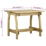 Garden table made of impregnated pine wood 110x74x75 cm by , Garden tables - Ref: Foro24-318403, Price: 135,06 €, Discount: %