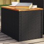 Garden side tables 2 pcs rattan wood black 55x34x37cm by , Garden tables - Ref: Foro24-365980, Price: 65,49 €, Discount: %