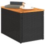 Garden side tables 2 pcs rattan wood black 55x34x37cm by , Garden tables - Ref: Foro24-365980, Price: 65,49 €, Discount: %