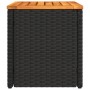 Garden side tables 2 pcs rattan wood black 55x34x37cm by , Garden tables - Ref: Foro24-365980, Price: 65,49 €, Discount: %