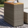 Side table for garden with gray PE rattan wood top, 58x27.5x55 cm by , Garden tables - Ref: Foro24-366134, Price: 56,40 €, Di...