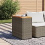 Side table for garden with gray PE rattan wood top, 58x27.5x55 cm by , Garden tables - Ref: Foro24-366134, Price: 56,40 €, Di...