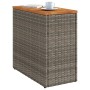 Side table for garden with gray PE rattan wood top, 58x27.5x55 cm by , Garden tables - Ref: Foro24-366134, Price: 56,40 €, Di...