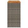 Mesa auxiliar jardín tapa madera ratán PE gris 58x27,5x55 cm de , Mesas de jardín - Ref: Foro24-366134, Precio: 56,40 €, Desc...