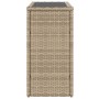 Beistelltisch Gartenplatte Glas Rattan PE beige 58x27,5x55 cm von , Gartentische - Ref: Foro24-366071, Preis: 81,48 €, Rabatt: %